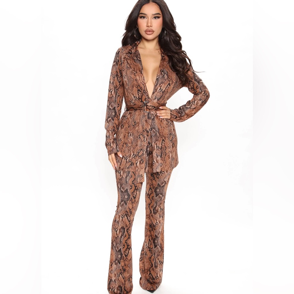 Snake print Matching Suit Set.
